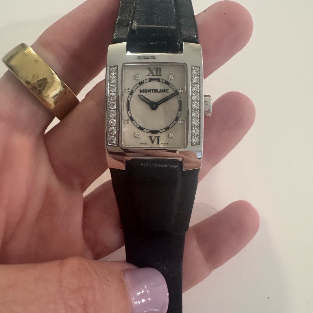 Montblanc Profile Steel Watch with diamonds